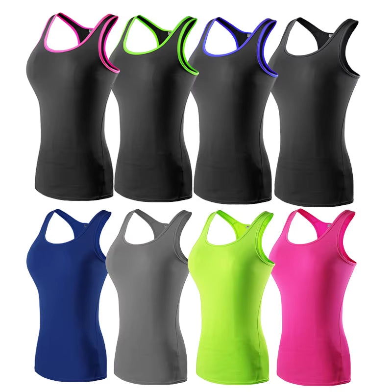 Women Sport Tank Tops for Running Yoga Shirts Gym Training Tank Top Workout Vest Sleeveless Running Fitness T Shirt Sportswear