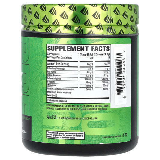 Nitro Surge, Pre-Workout, Grape, 8.78 Oz (249 G)