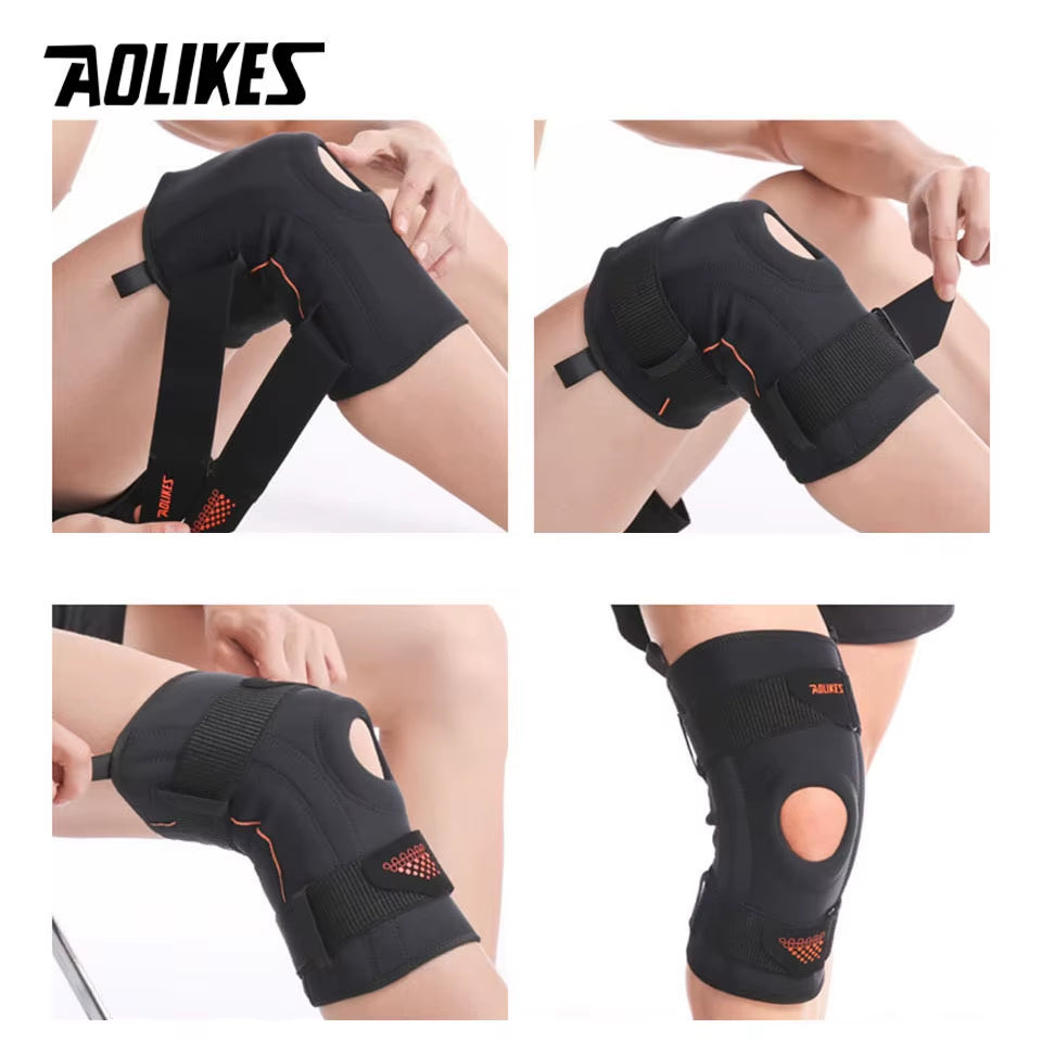 Spring Support Running Knee Pads Basketball Hiking Compression Shock Absorption Breathable Meniscus Knee Protector
