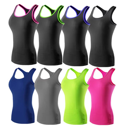 Women Sport Tank Tops for Running Yoga Shirts Gym Training Tank Top Workout Vest Sleeveless Running Fitness T Shirt Sportswear