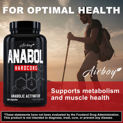 Anabol Hardcore Supplement - Helps Build Lean, Firm, High-Quality Muscle, Promoting Muscle Growth - 120 Capsules