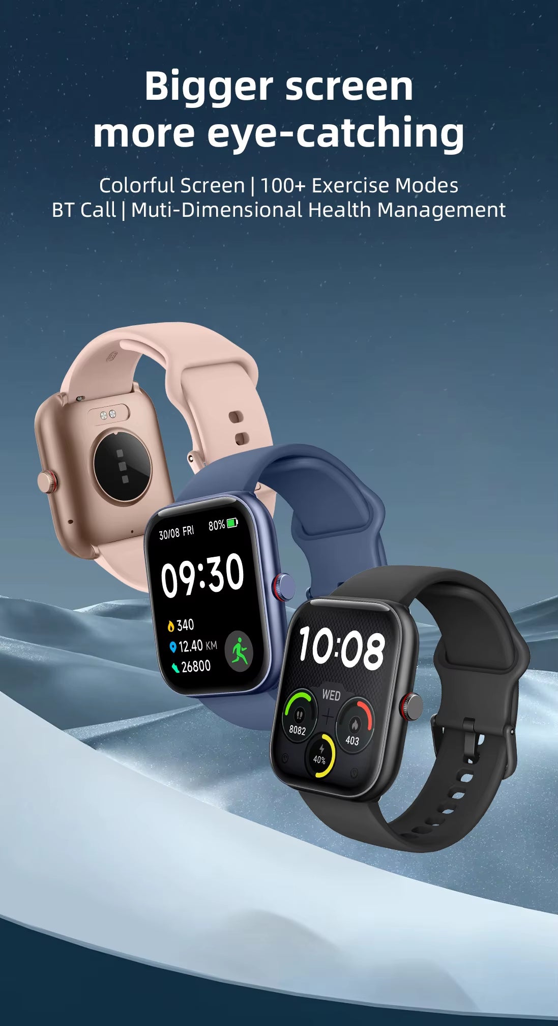 2025  New IDW20 Smart Watches for Men Women Bluetooth Call Smartwatch Build-In Alexa 5ATM IP68 Waterproof Heart Rate