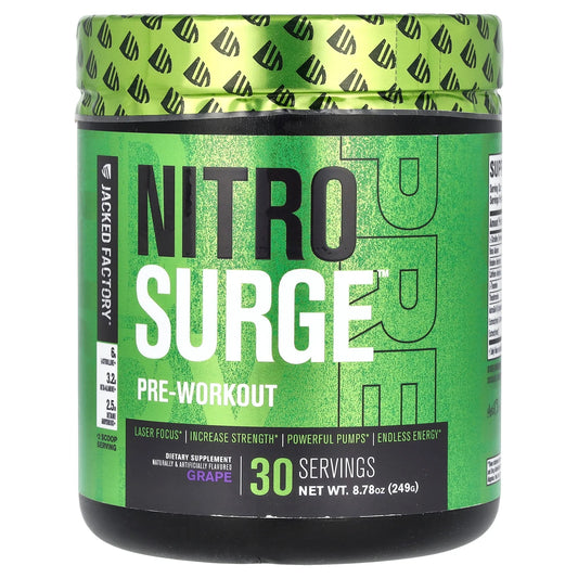 Nitro Surge, Pre-Workout, Grape, 8.78 Oz (249 G)